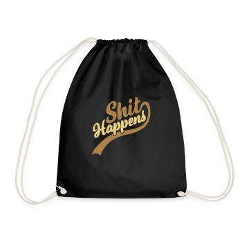 Lettrage De la merde arrive Citation - Sac de sport léger - noir - Devant