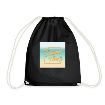SUMMER TIME, the time of summer - Drawstring Bag - black - Front