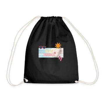 hello summer, Hello summer - Drawstring Bag - black - Front