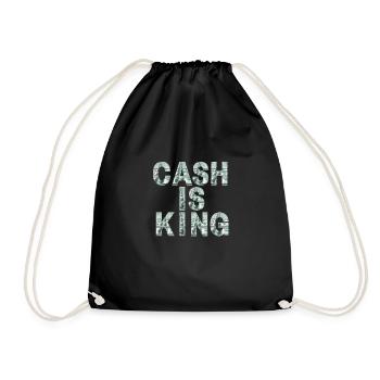cash is king, l'argent liquide est roi - Sac de sport léger - noir - Devant