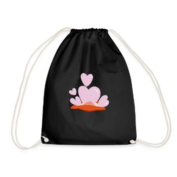bulles d’amour v4 00 - Sac de sport léger - noir - Devant