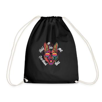 Hold on let me Overthink this - Drawstring Bag - black - Front