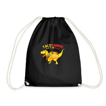 Tacosaurus- Taco Dinosaur - Taco Saurus - Sac de sport léger - noir - Devant