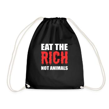 No Animals Animal Lovers Gift - Drawstring Bag - black - Front