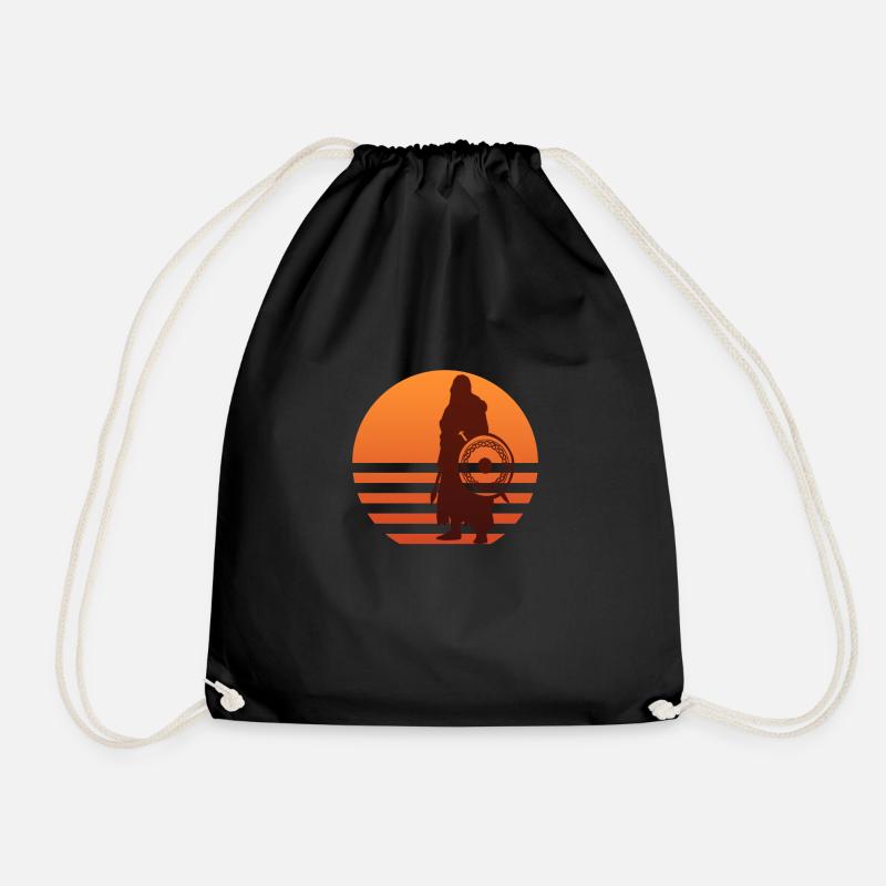 at the Nordic dawn !! - Drawstring Bag - black