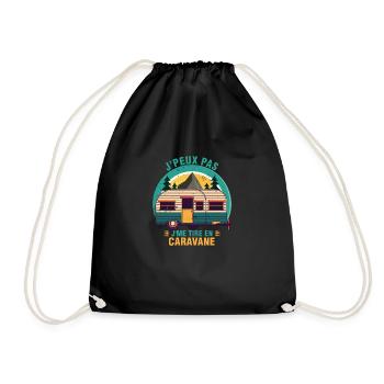 Je peux Pas je me tire en Caravane drôles cadeau - Sac de sport léger - noir - Devant