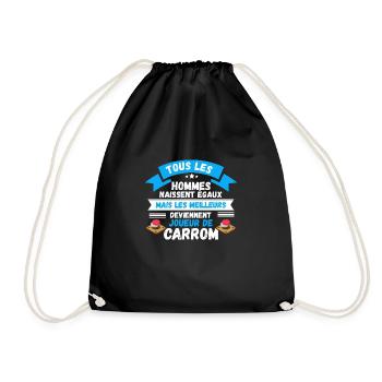 les meilleurs deviennent joueur de carrom - Sac de sport léger - noir - Devant
