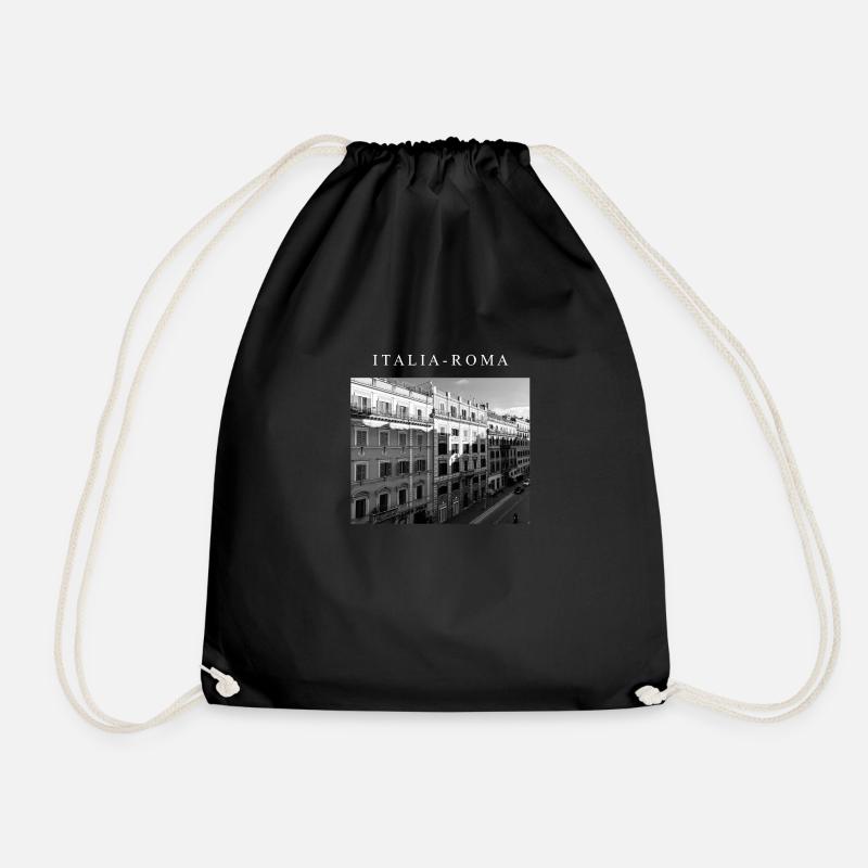 ITALIA - ROMA STREET - Drawstring Bag - black