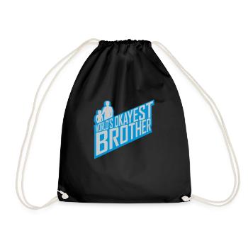 Logo Worlds okayest Brother - Turnbeutel - Schwarz - Vorne