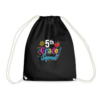 5th Grade Squad Teacher - Drawstring Bag - black - Front