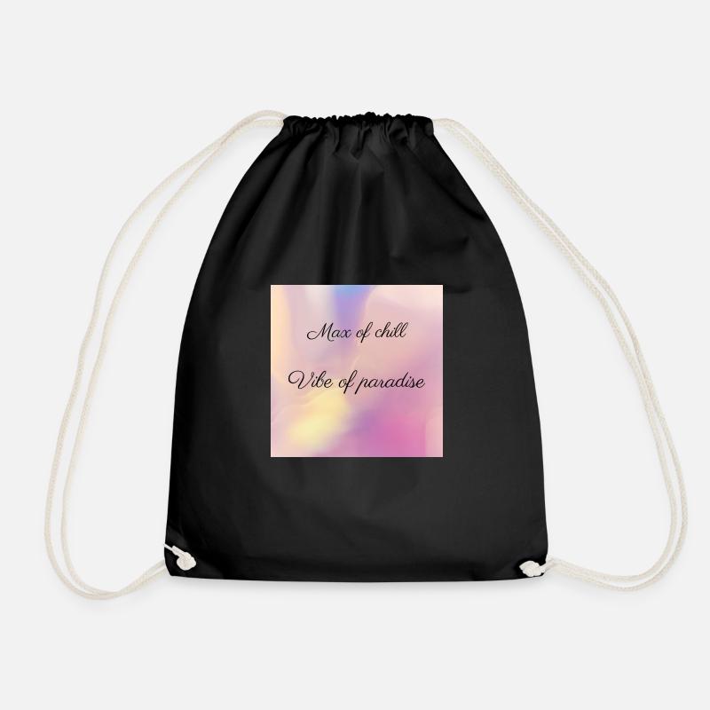 max of chill - Drawstring Bag - black