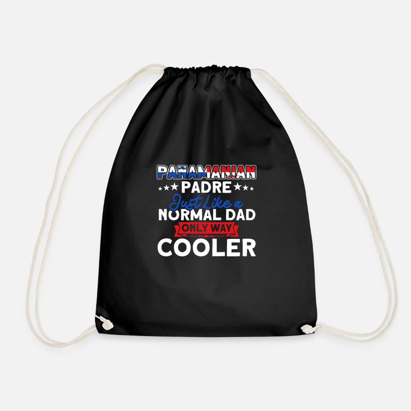 Panamanian Padre Papa Panama Souvenir - Drawstring Bag - black