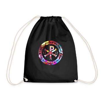Symbol beginning end Alpha Omega God Christian - Drawstring Bag - black - Front