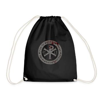 Symbol beginning end Alpha Omega God Christian - Drawstring Bag - black - Front