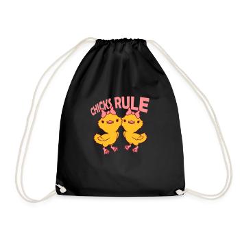 Chicks Rule Girlfriends Équipe - Sac de sport léger - noir - Devant
