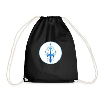 Mystique Collection ~ light blue ~ n°3 - Drawstring Bag - black - Front