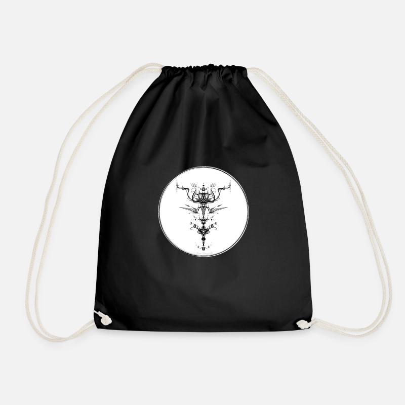 Mystic Collection ~ black tatoo ~ n°2 - Drawstring Bag - black