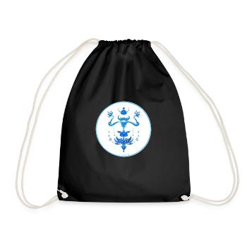 Mystique Collection ~ light blue ~ n°5 - Drawstring Bag - black - Front
