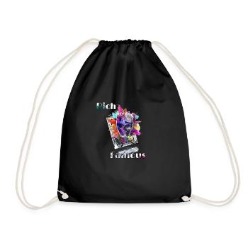 Rich and famous - Turnbeutel - Schwarz - Vorne