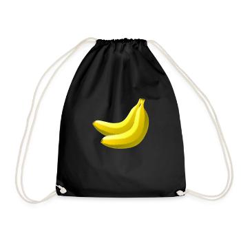 Banana - Drawstring Bag - black - Front