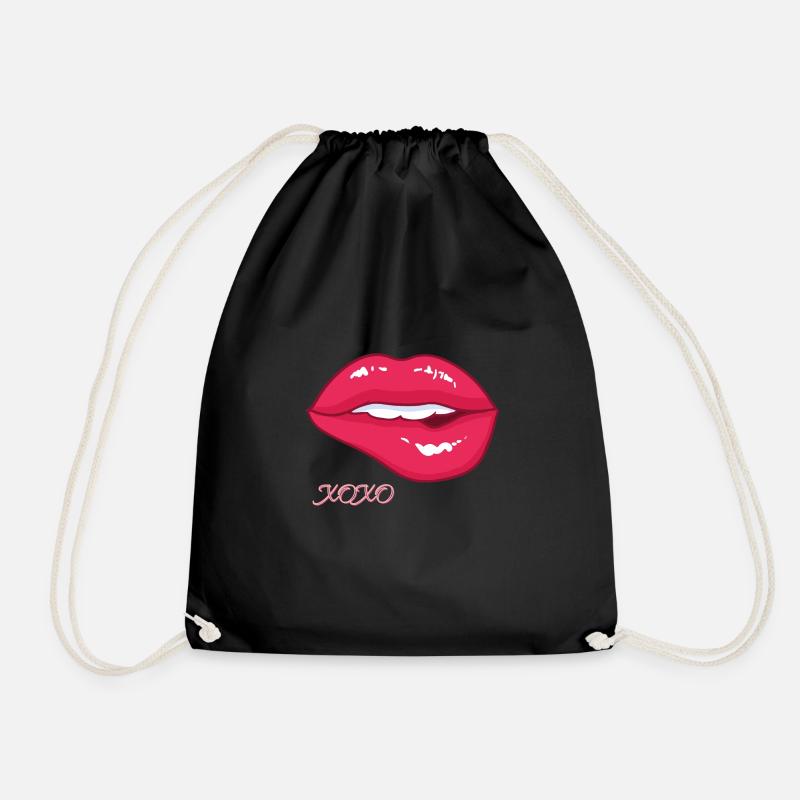 Kuss XOXO - Turnbeutel - Schwarz