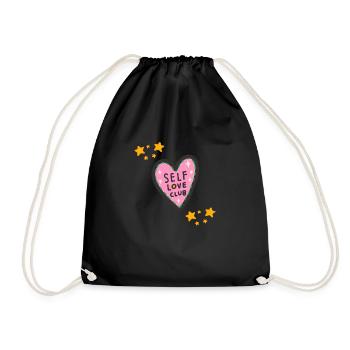 SELF LOVE - Drawstring Bag - black - Front