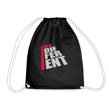 Be different Logo Design - Drawstring Bag - black - Front