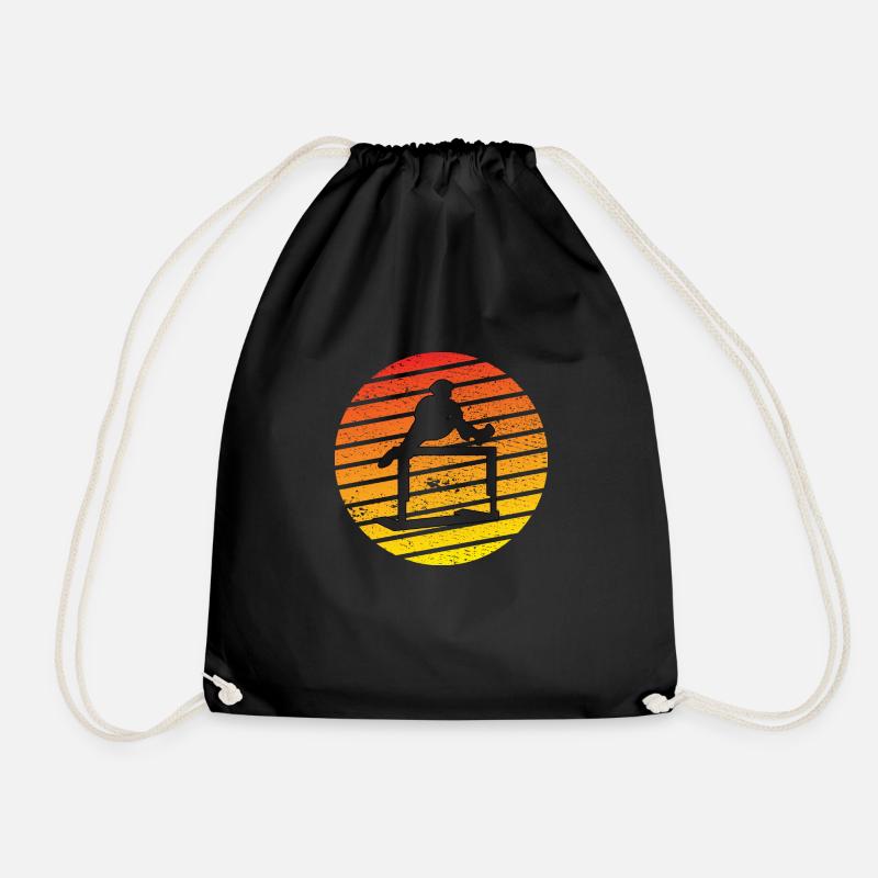 Hürdenlauf Leichtathletik Geschenk Hürdenläufer - Turnbeutel - Schwarz