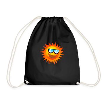 Hot Summer Sun Burst - Drawstring Bag - black - Front