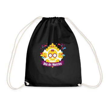 dia de muertos gelb - Turnbeutel - Schwarz - Vorne