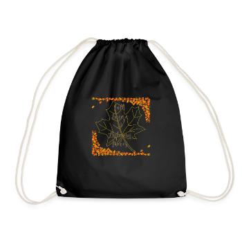Fall Breeze - Drawstring Bag - black - Front