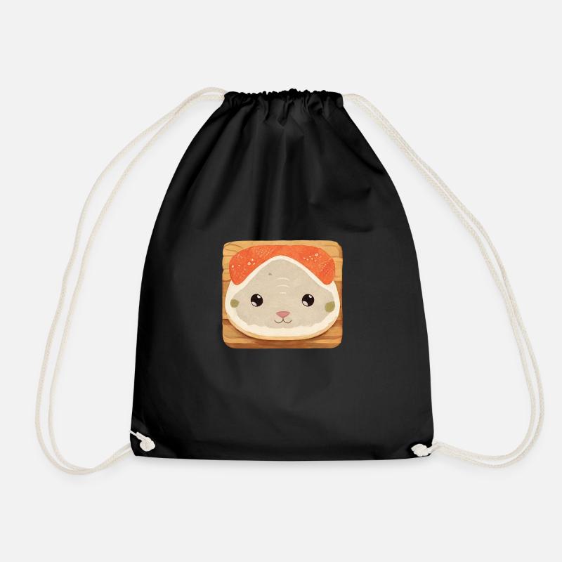 Süße Sushi Maus - Turnbeutel - Schwarz