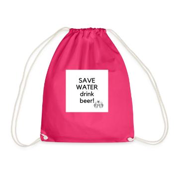 Save Water drink beer - Turnbeutel - Fuchsia - Vorne
