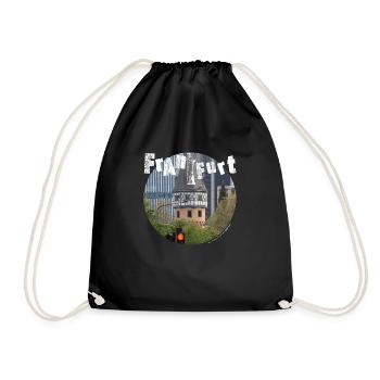 Frankfurt-Shirt - Turnbeutel - Schwarz - Vorne