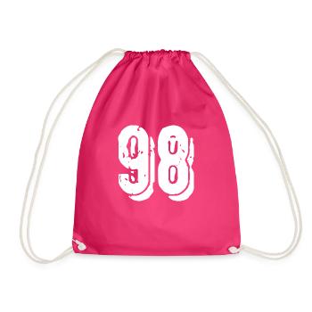 98 number jersey - Drawstring Bag - fuchsia - Front