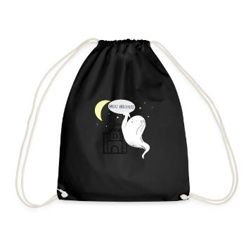Ghost in the haunted castle begins to haunt - Drawstring Bag - black - Front