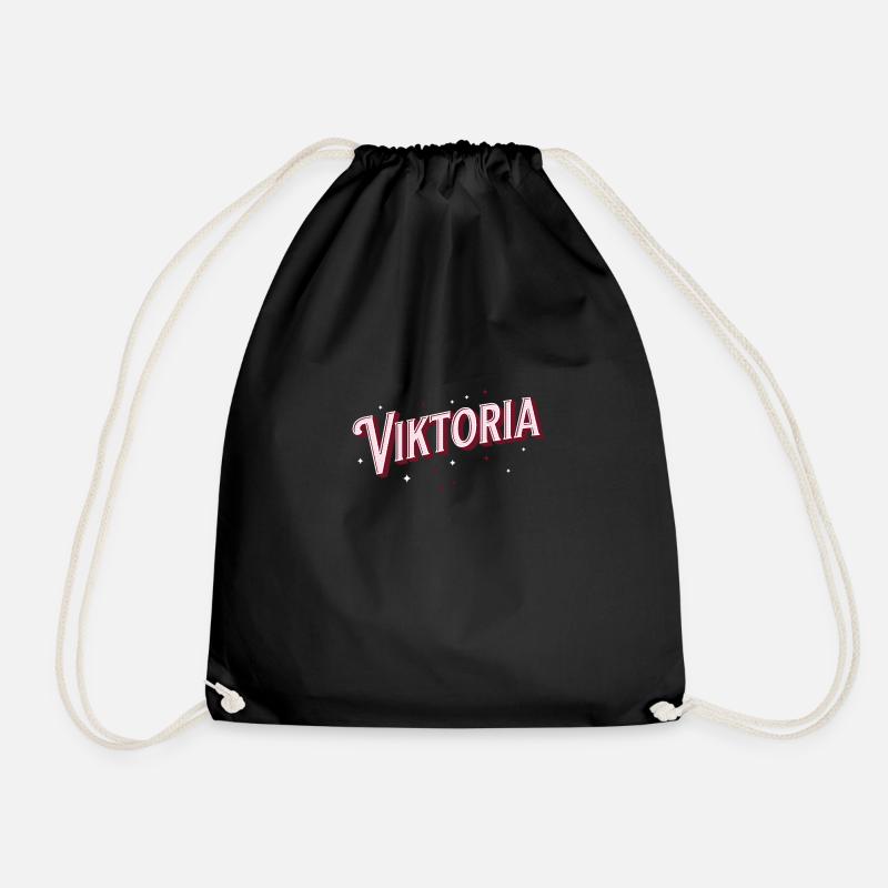 Viktoria Name tolle Mädchen Geschenkidee - Turnbeutel - Schwarz
