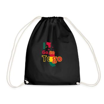 Yes i go Togo=Yes i got to go! - Sac de sport léger - noir - Devant