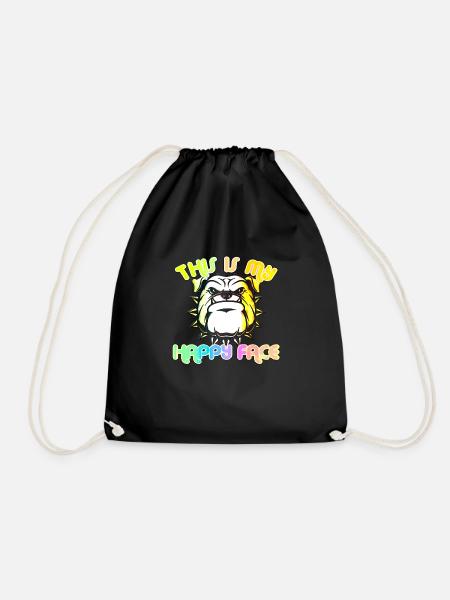 Visage en colère visage en colère chien suédois suédois en colère - Sac de sport léger - noir