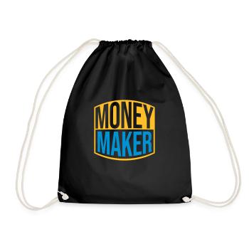 Erfolgreich Money Maker Logo - Turnbeutel - Schwarz - Vorne