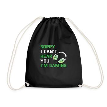 Désolé, je ne peux pas vous entendre, je joue - Sac de sport léger - noir - Devant