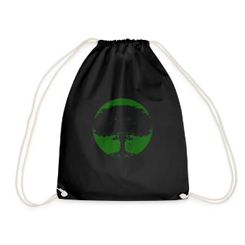 Girl rocks on the tree - Drawstring Bag - black - Front