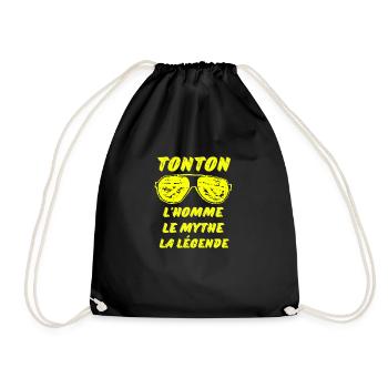 TONTON Lunettes Jaunes L'homme Le mythe légende - Sac de sport léger - noir - Devant