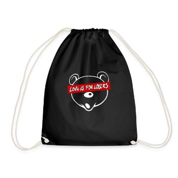 Love is for losers - Drawstring Bag - black - Front