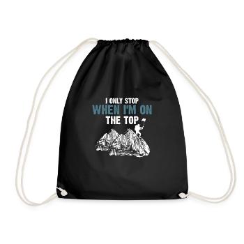 Je ne m’arrête que lorsque je suis au sommet Randonnée géniale - Sac de sport léger - noir - Devant