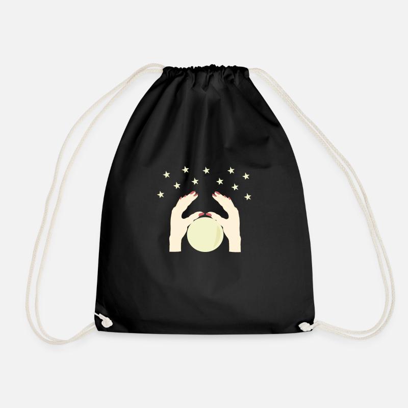 Magic Crystal Ball - Drawstring Bag - black
