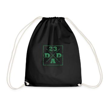 Dad 23 Vatertag Geschenkidee - Turnbeutel - Schwarz - Vorne