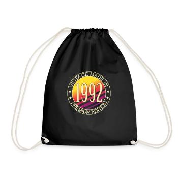 Anniversaire né en 1992 Vintage Premium Edition - Sac de sport léger - noir - Devant