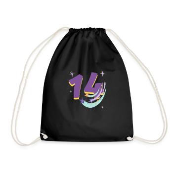14th Anniversary (14-year gift) - Drawstring Bag - black - Front