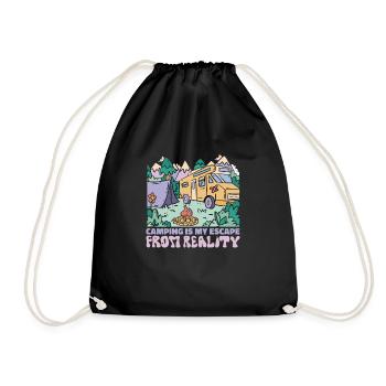 Camping Gift Tentes Caravane Camper Camper Camp - Sac de sport léger - noir - Devant